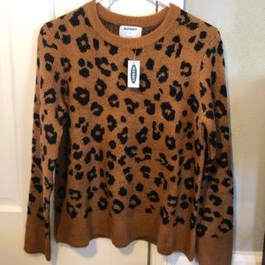 Cheetah print soft Old Navy sweater NWT
